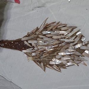 (3492-3) DV Collection Shell Handbags - Confetti ColorBrown & BronzeGoldBrown,